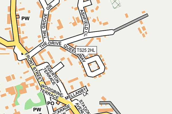 TS25 2HL map - OS OpenMap – Local (Ordnance Survey)