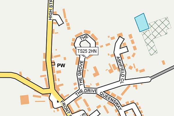 TS25 2HN map - OS OpenMap – Local (Ordnance Survey)
