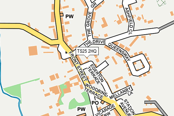 TS25 2HQ map - OS OpenMap – Local (Ordnance Survey)