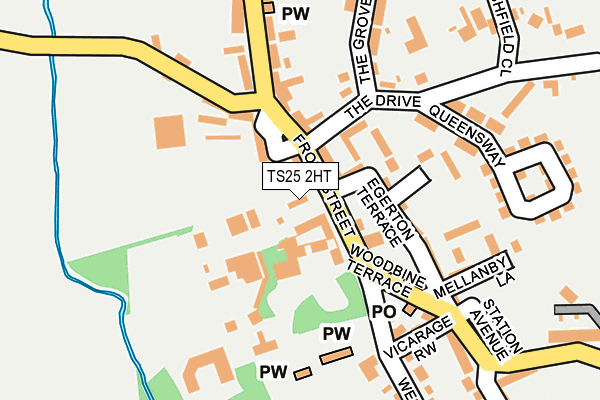 TS25 2HT map - OS OpenMap – Local (Ordnance Survey)
