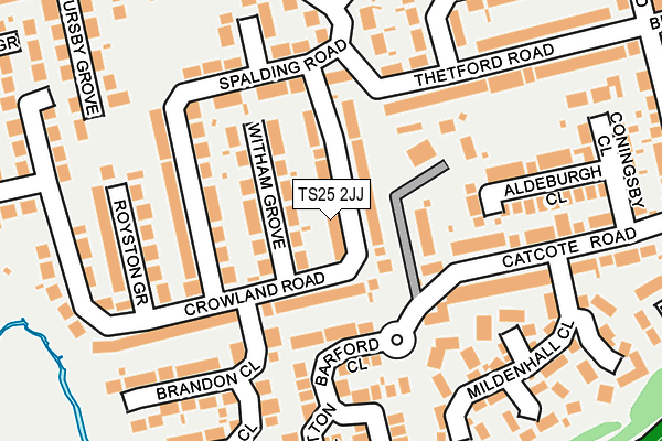 TS25 2JJ map - OS OpenMap – Local (Ordnance Survey)