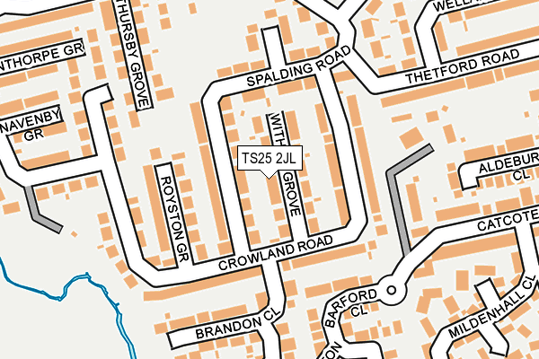 TS25 2JL map - OS OpenMap – Local (Ordnance Survey)