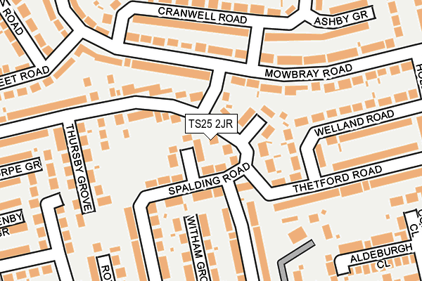 TS25 2JR map - OS OpenMap – Local (Ordnance Survey)