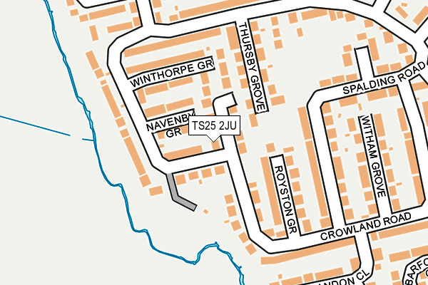 TS25 2JU map - OS OpenMap – Local (Ordnance Survey)