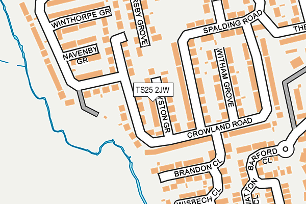 TS25 2JW map - OS OpenMap – Local (Ordnance Survey)