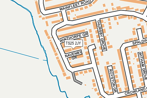 TS25 2JY map - OS OpenMap – Local (Ordnance Survey)