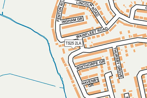 TS25 2LA map - OS OpenMap – Local (Ordnance Survey)