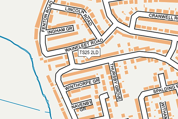 TS25 2LD map - OS OpenMap – Local (Ordnance Survey)