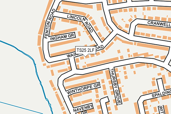 TS25 2LF map - OS OpenMap – Local (Ordnance Survey)