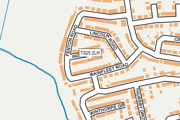 TS25 2LH map - OS OpenMap – Local (Ordnance Survey)