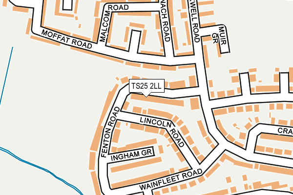 TS25 2LL map - OS OpenMap – Local (Ordnance Survey)