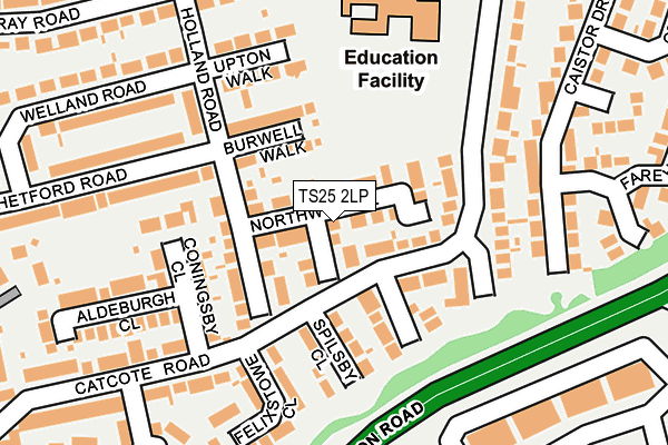 TS25 2LP map - OS OpenMap – Local (Ordnance Survey)