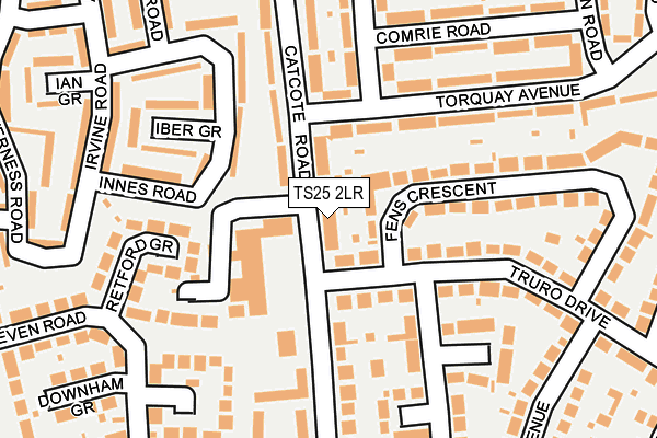 TS25 2LR map - OS OpenMap – Local (Ordnance Survey)