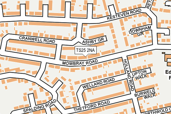 TS25 2NA map - OS OpenMap – Local (Ordnance Survey)