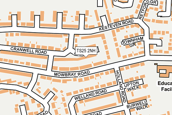 TS25 2NH map - OS OpenMap – Local (Ordnance Survey)