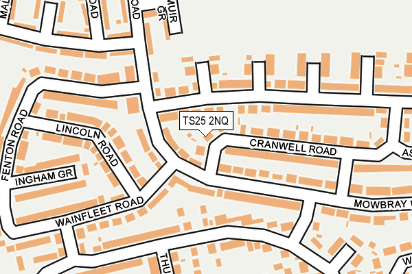 TS25 2NQ map - OS OpenMap – Local (Ordnance Survey)