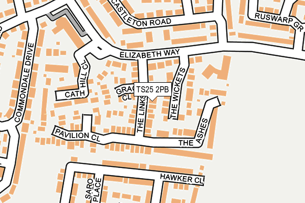 TS25 2PB map - OS OpenMap – Local (Ordnance Survey)