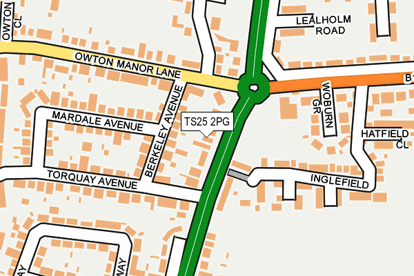 TS25 2PG map - OS OpenMap – Local (Ordnance Survey)