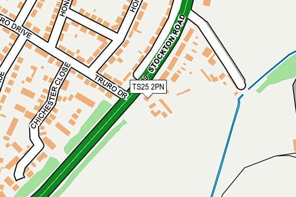 TS25 2PN map - OS OpenMap – Local (Ordnance Survey)