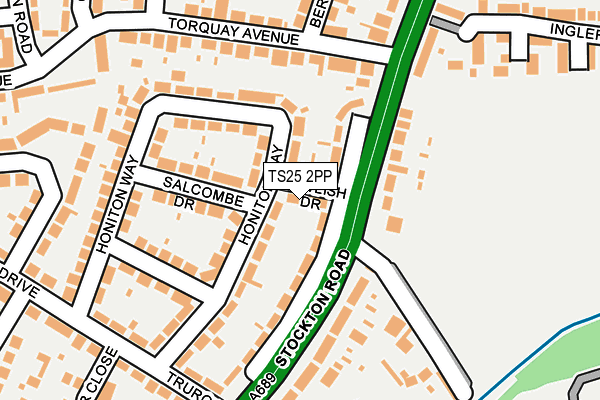 TS25 2PP map - OS OpenMap – Local (Ordnance Survey)