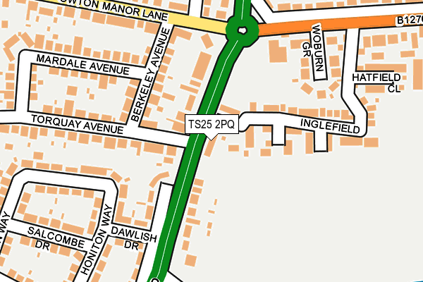 TS25 2PQ map - OS OpenMap – Local (Ordnance Survey)