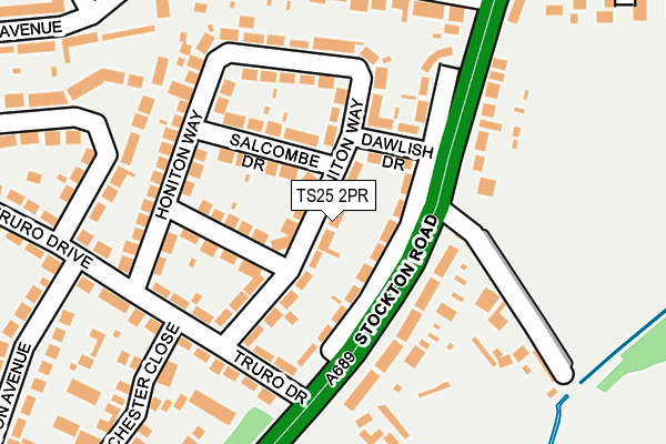 TS25 2PR map - OS OpenMap – Local (Ordnance Survey)