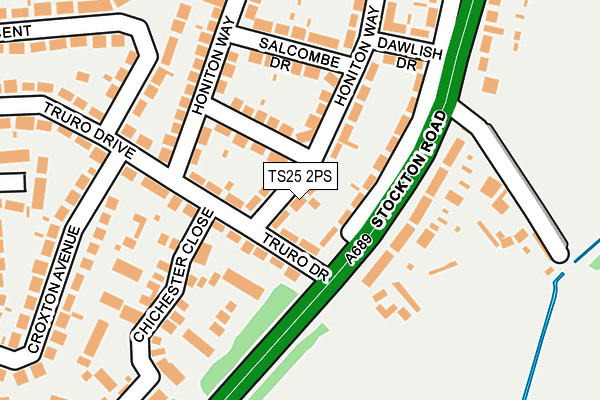 TS25 2PS map - OS OpenMap – Local (Ordnance Survey)