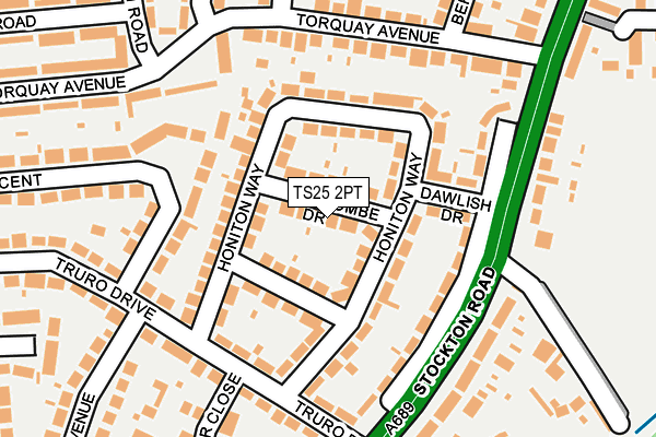 TS25 2PT map - OS OpenMap – Local (Ordnance Survey)