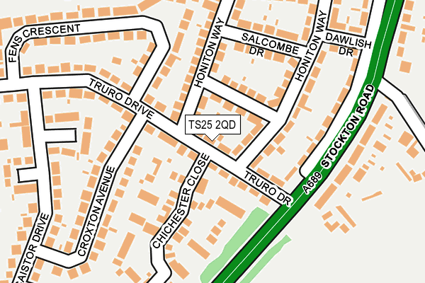 TS25 2QD map - OS OpenMap – Local (Ordnance Survey)