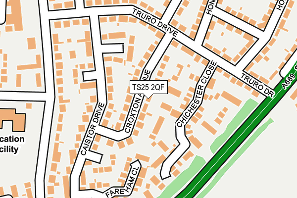 TS25 2QF map - OS OpenMap – Local (Ordnance Survey)