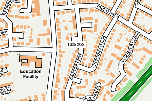 TS25 2QG map - OS OpenMap – Local (Ordnance Survey)