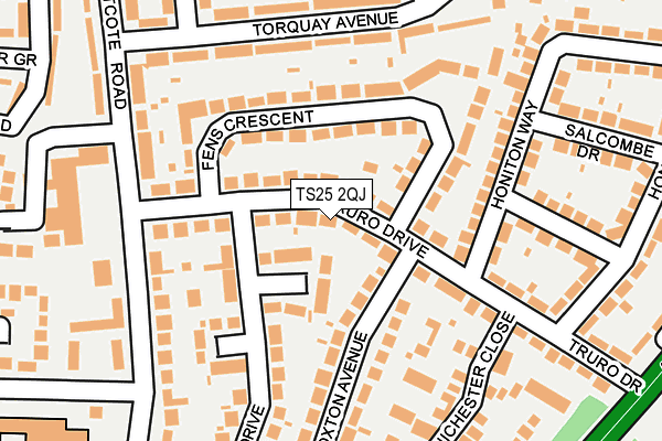 TS25 2QJ map - OS OpenMap – Local (Ordnance Survey)