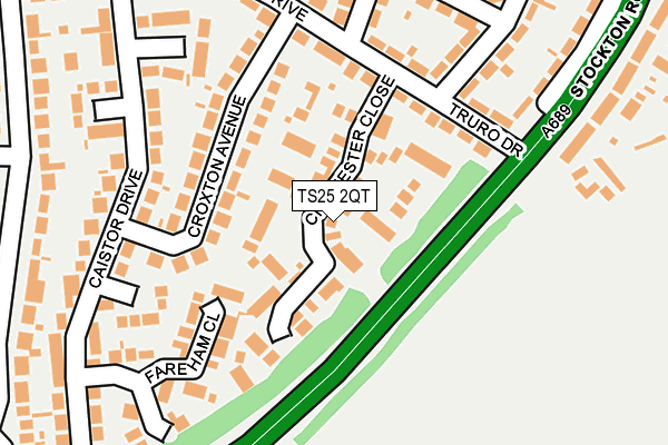 TS25 2QT map - OS OpenMap – Local (Ordnance Survey)