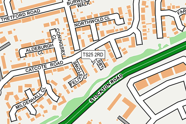 TS25 2RD map - OS OpenMap – Local (Ordnance Survey)