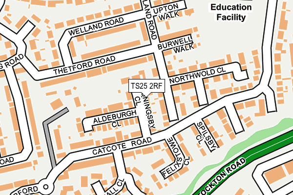 TS25 2RF map - OS OpenMap – Local (Ordnance Survey)