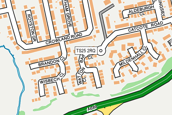 TS25 2RQ map - OS OpenMap – Local (Ordnance Survey)
