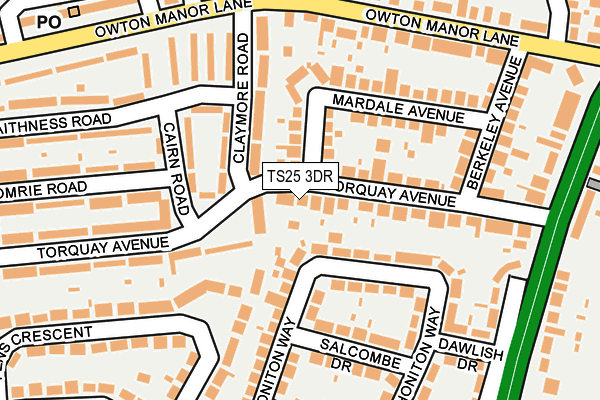 TS25 3DR map - OS OpenMap – Local (Ordnance Survey)