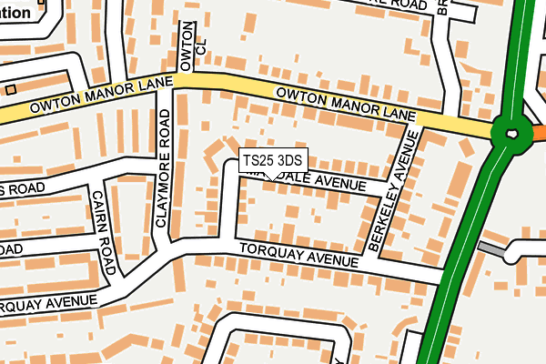 TS25 3DS map - OS OpenMap – Local (Ordnance Survey)