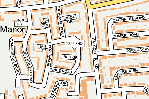 TS25 3HQ map - OS OpenMap – Local (Ordnance Survey)