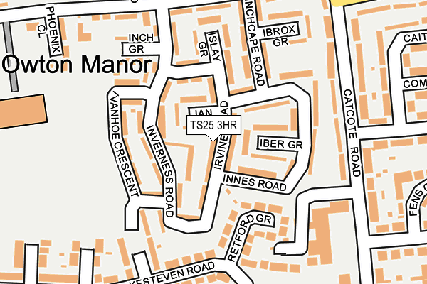 TS25 3HR map - OS OpenMap – Local (Ordnance Survey)