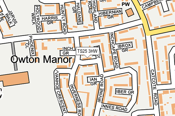 TS25 3HW map - OS OpenMap – Local (Ordnance Survey)