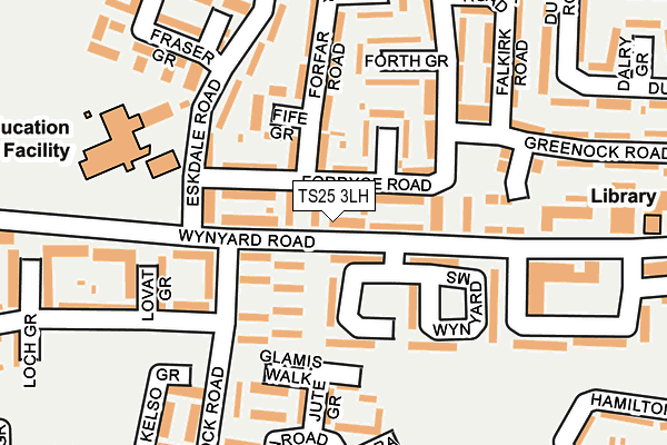 TS25 3LH map - OS OpenMap – Local (Ordnance Survey)
