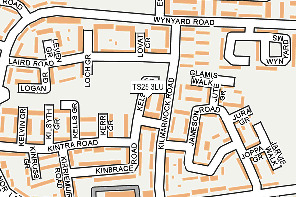 TS25 3LU map - OS OpenMap – Local (Ordnance Survey)