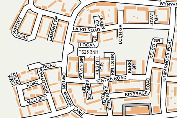 TS25 3NH map - OS OpenMap – Local (Ordnance Survey)