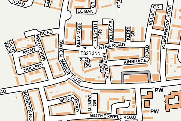 TS25 3NN map - OS OpenMap – Local (Ordnance Survey)