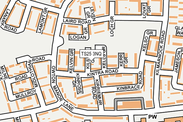 TS25 3NQ map - OS OpenMap – Local (Ordnance Survey)