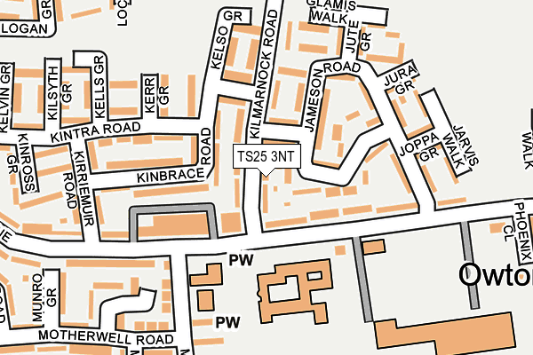 TS25 3NT map - OS OpenMap – Local (Ordnance Survey)