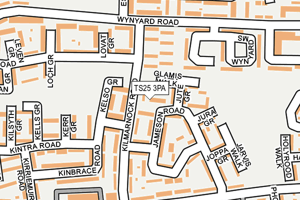 TS25 3PA map - OS OpenMap – Local (Ordnance Survey)