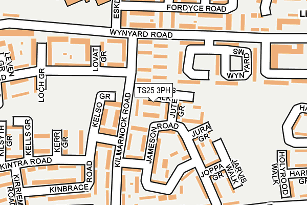 TS25 3PH map - OS OpenMap – Local (Ordnance Survey)