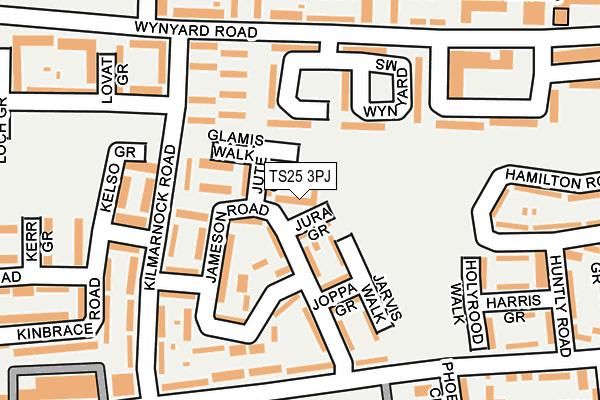 TS25 3PJ map - OS OpenMap – Local (Ordnance Survey)